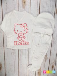 Haine bebelusi-Costumas 5 piese "Hello Kitty" 